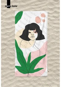 Resim Marte Home Abstra 6 - Baskılı Plaj Havlusu Pembe 