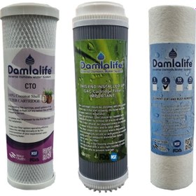 Resim 10'' Housing Açık Kasa Su Arıtma Cihazı Ön 3Lü Filtre Seti 