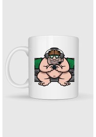 Resim Ani Saldırı Garry 'nin Mod Gamer Tişört Baskılı Kupa Bardak Beyaz 