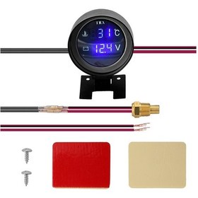 Resim Hallow Yuvarlak Led Dijital Araç Kamyon Su Sıcaklığı Ölçer K13714 