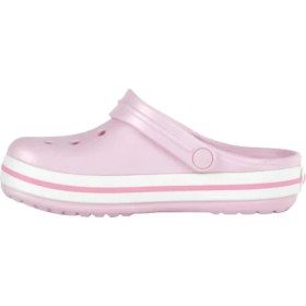 Resim Crocs Crocband Kız Çocuk Terlik Pembe Renk Düz Topuklu Kaymaz Taban ve Ortopedik Özellik 