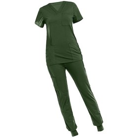 Resim Suntek Çok Cepli V Yaka İş Elbisesi Ile Nefes Xxl-yeşil 