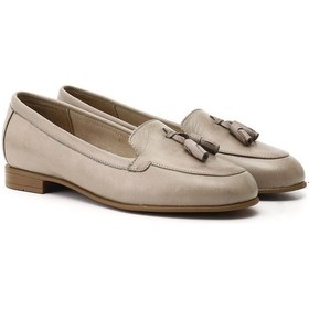 Resim Gönderi R Kadın Bej Antik Hakiki Deri Püsküllü Babet Gdza134m0431 Bej 