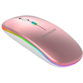 Resim Microcase 1600 Dpı Şarj Edilebilir 2.4 Ghz Rgb Işık Çift Modlu Bluetooth Mouse - Al2767 Pembe 