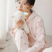 Resim Sonbahar Pijamaları, Uzun Kollu Kalın Hava Ev Giyim Seti - Sonbahar ve İlkbahar Bölümü 