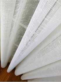 Resim Ev Depo Home Şantuk Keten Tül Perde Pilesiz Düz Dikim Ekstrafor Büzgü Tek Kanat MNTKTNSNTKEKSTRFR, Ekru, 70 x 200 