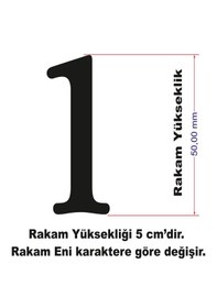 Resim Stencil Rakam Boyama Şablonu X037-sayı Rakam Yüksekliği 5 Cm 