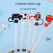Resim 2 Adet Futbol ve Basketbol Pipet Kapağı - Oyun Makinesi Kombinasyonu, Rugby ve Beyzbol Pipet Kapağı - 10mm/30oz/40oz için Toz Geçirmez Pipet Aksesuarı, İçecek Kapakları, Spor Temalı Tasarım, Sızdırmaz Yapı, Güvenli Uyum, Spor Tutkunlar ve İçki Severler İçin Eğlenceli Desen 