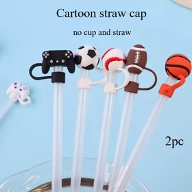 Resim 2 Adet Futbol ve Basketbol Pipet Kapağı - Oyun Makinesi Kombinasyonu, Rugby ve Beyzbol Pipet Kapağı - 10mm/30oz/40oz için Toz Geçirmez Pipet Aksesuarı, İçecek Kapakları, Spor Temalı Tasarım, Sızdırmaz Yapı, Güvenli Uyum, Spor Tutkunlar ve İçki Severler İçin Eğlenceli Desen 