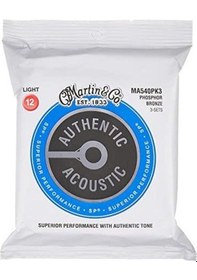 Resim Martin Co Ma540pk3 Sp Phosphor Bronze Akustik Gitar Telleri Light 12-54 3 Set 