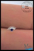 Resim MAZEN 925 Ayar Göz Model | Gümüş Tekli Hızma | Minimalist Burun Piercing | Kadın Takı Aksesuar 