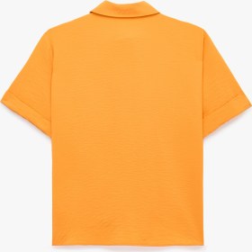 Resim Koton Viskon Salda Kumaş Regular Fit Klasik Yaka Kısa Kollu Gömlek 