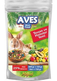 Resim Aves Kemirgen Tavşan Hamster Ginepig Yemi 750 Gr 