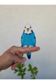Resim renklivekreatif Amigurumi örgü muhabbet kuşu 