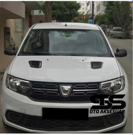 Resim Dacia Logan Uyumlu Piano Black Kaput Üstü Havalandırma Izgarası 