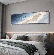 Resim Soyut Gold Kabartma El Yapımı Yağlı Boya Tablo 135x59cm 