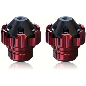 Resim Turcoshop11 Kırmızı Cnc Alüminyum Motosiklet Ön Çatal Koruyucu Şok Emici Aksesuar 