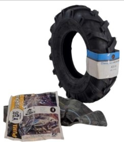 Resim 400-8 Çapa Makinesi Lastiği Traktör Desen Lastik+iç Lastik Set 