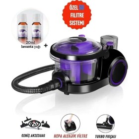 Resim Arnica Turbo Başlıklı Yüksek Performanslı Emiş Gücü Su Filtreli Süpürge 2400W - Hepa Filtre + Mutfak Tartısı 