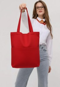 Resim 3 Cepli Kırmızı Gabardin Çanta 