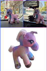 Resim TUSBA MARKET Minik Boynuzlu At Yol Arkadaşın! 15 cm Sevimli Unicorn Pony Pelüş Araç İçi Torpido Aksesuar 