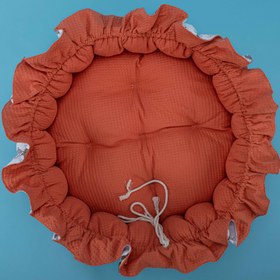 Resim Yuvarlak Babynest - Çift Taraflı - Turuncu Petek - Orman 