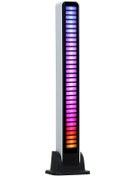 Resim Yunboo Rgb Işıklı Müzik Ritim Lambası, Mikrofonlu Ses Kontrol, 32 Led, 200mah Pil, 5v Usb Şarj, Dinamik Işık Efekti 