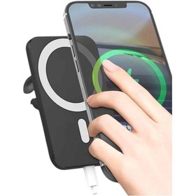 Resim Lvsqvr Kablosuz Şarj Aleti Magsafe Araç Içi Manyetik Şarj 15w İos Uyumlu 
