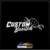Resim OkyayWorks Custom Boosted Sticker - Beyaz 