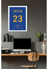 Resim Draymond Green Forma Çerçeveli Tablo - Nba Golden State Warriors Jersey 