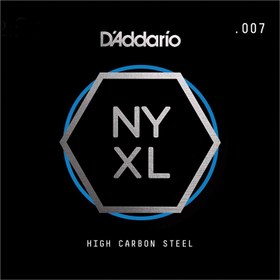 Resim D'Addario NYS007 High Carbon Steel Single Elektro ve Akustik Gitar Tek Tel (7) 