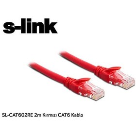Resim S-Link Sl Cat602Re 2M Kırmızı Cat6 Kablo 