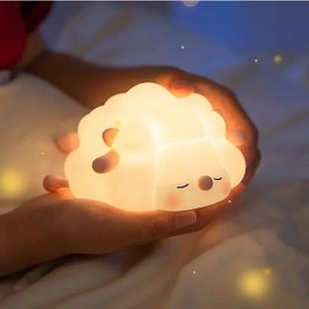 Resim Çocuklar İçin Led Gece Lambası Squishy Yenilik Lamba 3 Seviye Kısılabilir Kreş Sheep-pink Pembe 