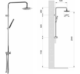 Resim Kale Rain Yuvarlak Duş Barı 7485977655 