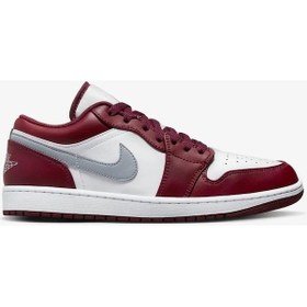 Resim Nike Air Jordan 1 Low Erkek Bordo Günlük Ayakkabı Kırmızı 