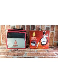 Resim Kefo Trip Paslanmaz Çelik Gövde Orta Boy Cam Nargile Takım 