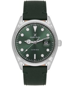Resim Daniel Klein Dk.1.13836-2 Deri Kordonlu Suya Dayanıklı Takvim Göstergeli Fosforlu Kadran Yeşil Erkek 