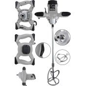 Resim Steiner 2800W Bakır Sargı 6 Kademeli Alçı Boya ve Harç Karıştırıcı Mikser Gri 