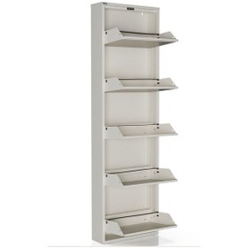 Resim Ceha 5'li Metal Ayakkabılık - Beyaz K.AYK-5 /AB9010 