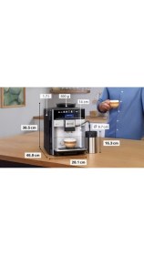 Resim Bosch TIS65621RW Tam Otomatik Kahve Makinesi Vero Barista 600 Gümüş 