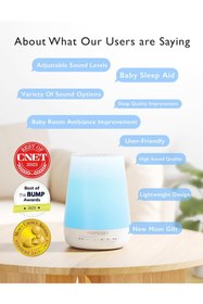 Resim Momcozy Beyaz Gürültü Makinesi, 34 Sesli Uyku Yardımcısı, 7 Renk 