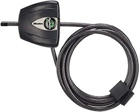 Resim Master Lock Anahtarlı Siyah Python Bisiklet Kilidi, Ayarlanabilir Metal Kablo Kilidi, Dış Mekan Ekipmanları, Bisikletler, 6 Ayak Uzunluğunda, 8417D için Hava Koşullarına Dayanıklı Vinil Kaplamaya 