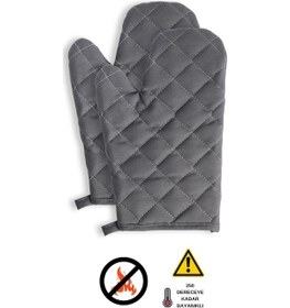 Resim Yanmaz Ve Isıya Dayanıklı Fırın Eldiveni 2 Eldiven Füme 