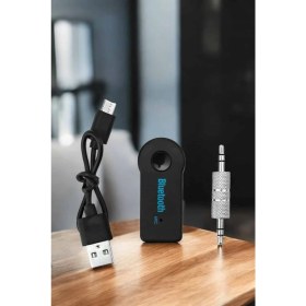 Resim Kablosuz Bluetooth Aux Araç Kiti Siyah Hafıza Kartlı 