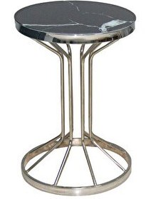 Resim Bengi Ankara Mobilya BRC 17884 Bufalo Fiskos Siyah Mermer Desen Çelik Gümüş Bakır Renk Kaplama El Yapı 