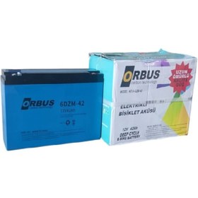 Resim Orbus 12v-42ah 40ah Amper Dar E-bıke Akü-2025 Üretim Ebatlar: 267x78x170mm Elektrikli Bisiklet Akü E-bike Akü 