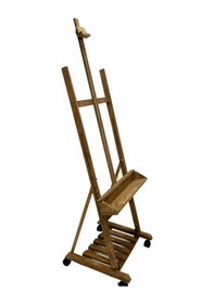 Resim Ahşap Şovale Tekerlekli Kare Ayaklı H Tipi 