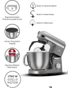 Resim Karaca Çift Kollu Chef Pro Hamur Yoğurma , Karıştırma, Çırpma Stand Mikser & Mutfak Şefi 1750w 5 Litre 