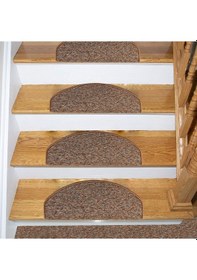 Resim Oval Bukle Halıdan Alınlıklı Basamak Ve Merdiven Paspası - Kahve / Adet Olarak Satılır Null 