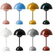 Resim Kısılabilir Kablosuz Masa Lambası, Üç Hızlı Kablosuz Okuma Lambası, Gece Lambası Gri 